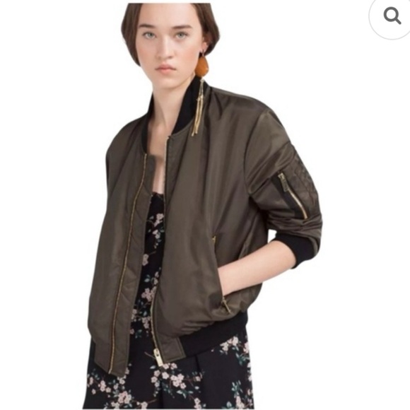 Zara Jackets & Blazers - Zara Basic Outterwear Bomber Style Army Green Oversized Jacket. Size L B14
